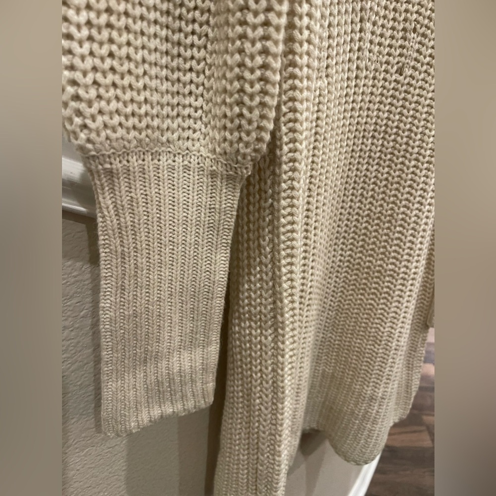 Elegant Anthropologie Cream Knit Sweater Dress - Picture 5 of 11